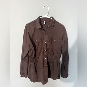 Size small cinched waist grey flannel